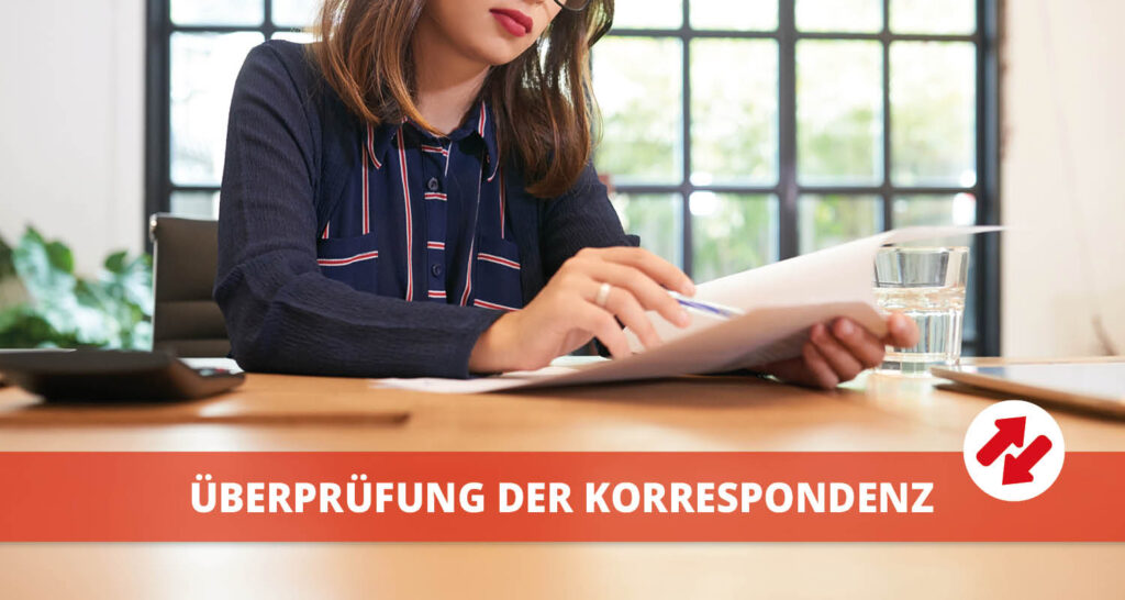 Überprüfung der Korrespondenz 4 ueberpruefung der korrespondenz